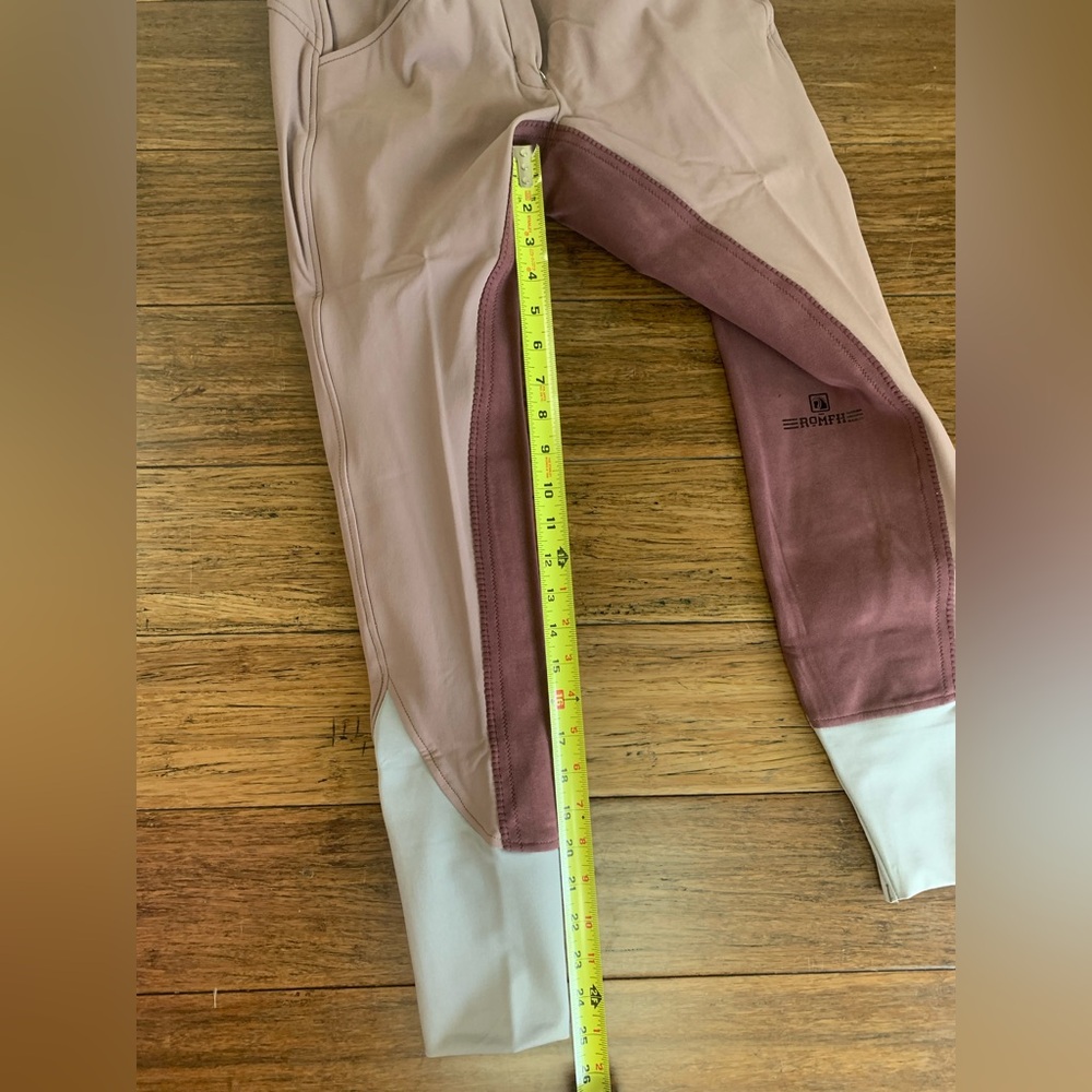 Romfh Champion Full Seat Breeches 26R Cowboy Pink Ruby 3 Button/Hook NWT - Picture 12 of 12